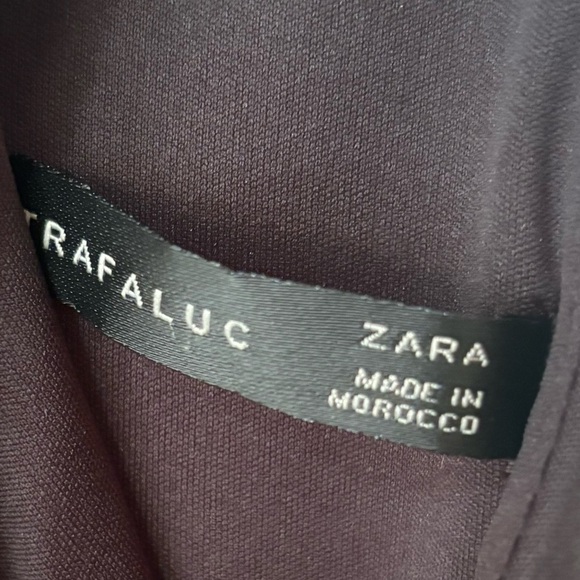 Zara| Trafaluc Black Backless Sleeveless MiniDress w/Hot Pink Accents Sz S - Picture 3 of 6